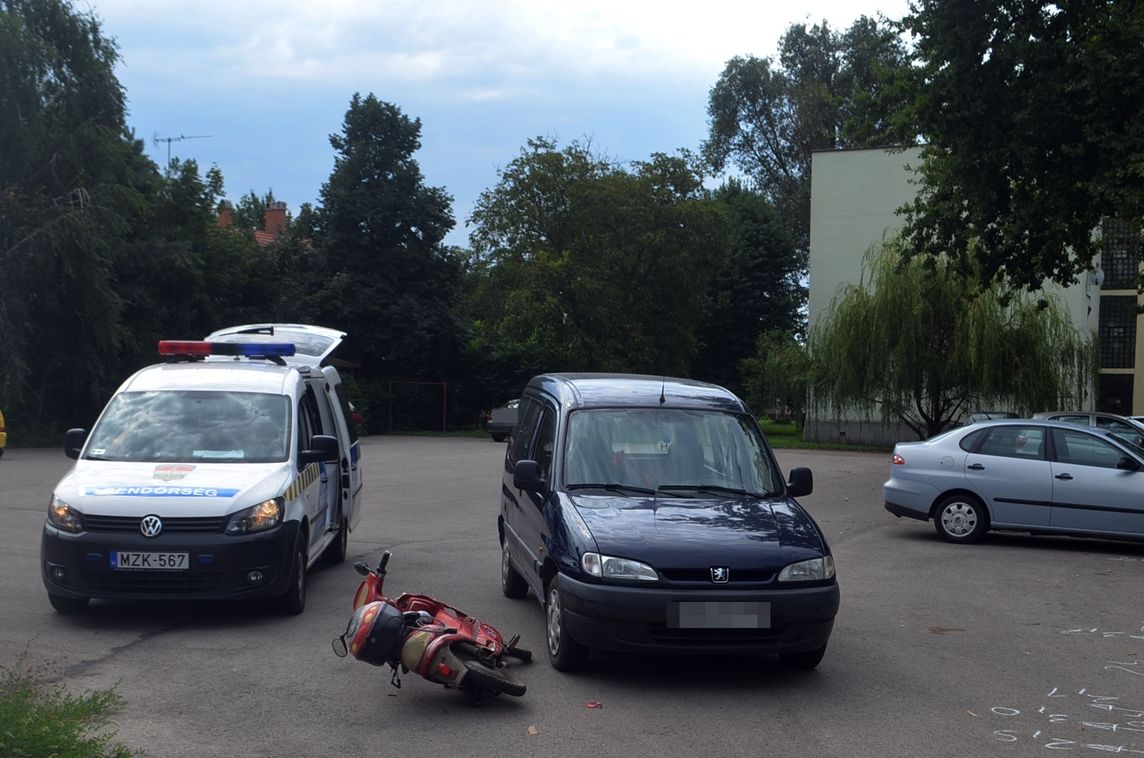 A békéscsabai baleset (fotó: police.hu)