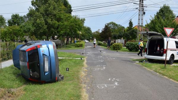 A gyulai baleset (fotó: police.hu)