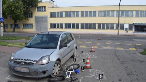 Baleset Szarvason, 2019.09.29.-én. Fotó: police.hu