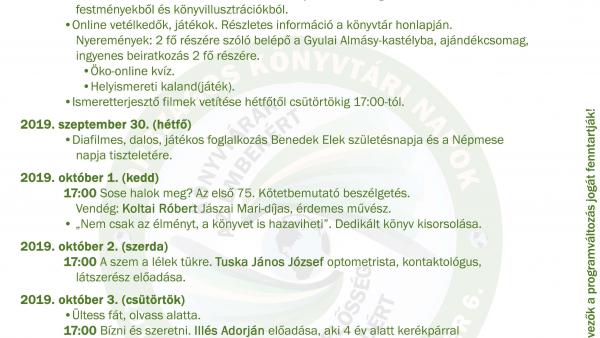 Országos Könyvtári Napok a Békés Megyei Könyvtárban