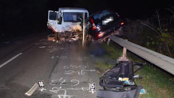 Halálos baleset történt Kaszaper és Mezőkovácsháza között (Fotó: police.hu)