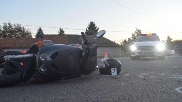 Baleset Békésen, 2019.10.01.-jén. Fotó: police.hu