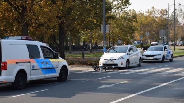 Baleset Gyulán, 2019.10.18.-án. Fotó: police.hu