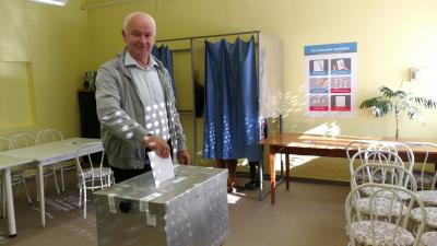 Herczeg Tamás már szavazott (fotó: Sipos Gábor)