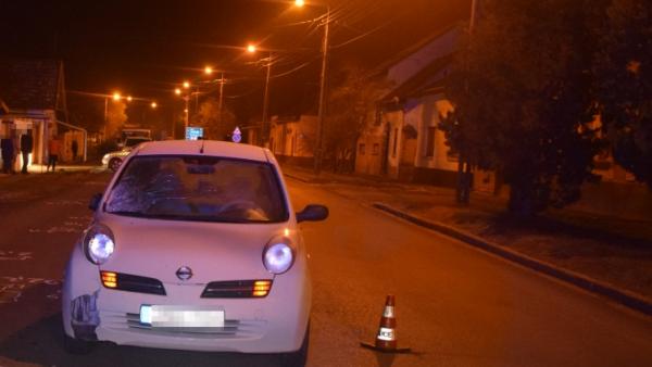 Baleset Tótkomlóson, 2018.11.30.-án (Fotó: police.hu)