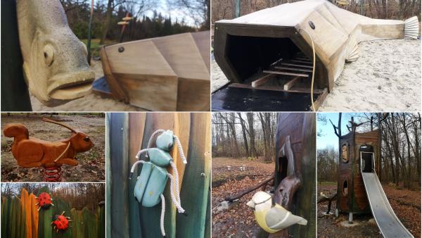 Ökojátékpark épül a Szarvasi Arborétumban. Képek: pepikert.hu