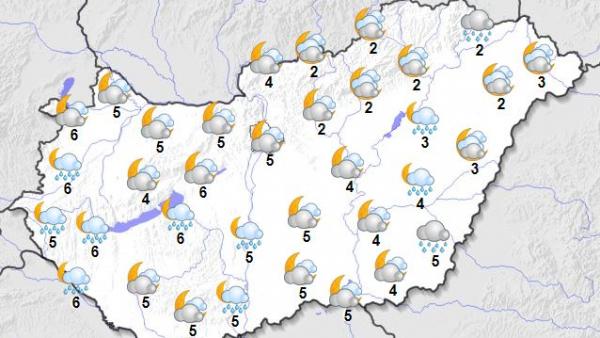 Este minket is elér a csapadék - (Fotó: met.hu)