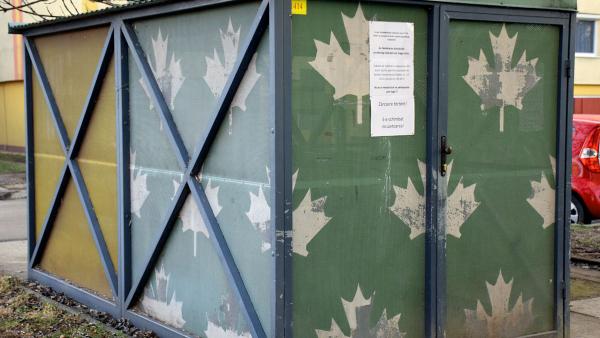 Lencsési lakótelepi faleveles kukatározó 