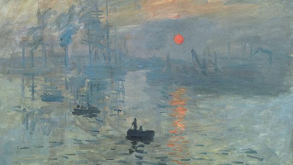 Claude Monet, Soleil couchant à Lavacourt (détail) Forrás: commons.wikimedia.org