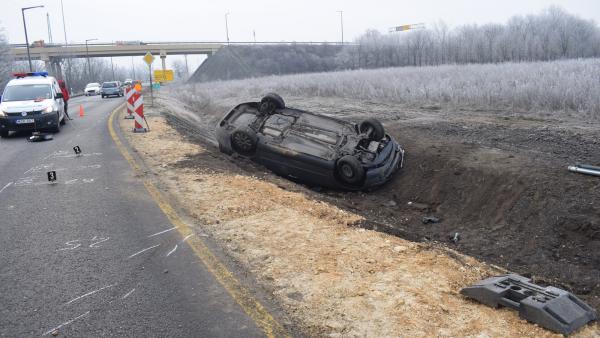 Baleset 2020.01.09.-én. Fotó: police.hu