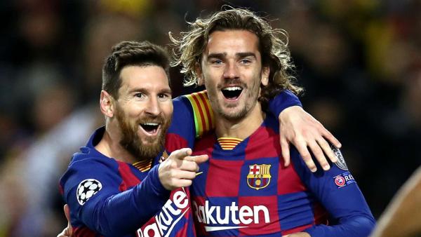 Lionel Messi (b) és Antoine Griezmann – (Fotó: Getty Images)