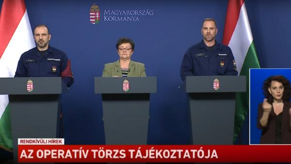 Az operatív törzs keddi tájékoztatója Fotó: MTVA