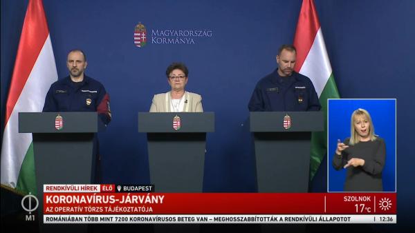 Az operatív törzs sajtótájékoztatója 2020.04.16-án. Forrás: kormany.hu