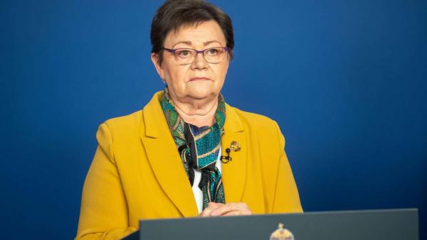 A kormany.hu által közreadott képen Müller Cecília országos tisztifőorvos a koronavírus-fertőzés elleni védekezésért felelős operatív törzs online sajtótájékoztatóján 2020. április 14-én. A fővárosi Pesti úti idősek otthonában 204 igazolt fertőzöttet tart