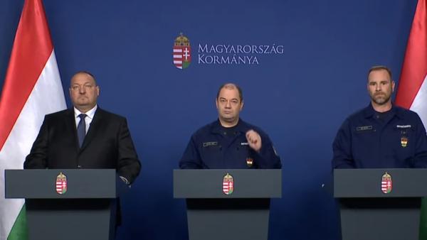 Az operítav törzs szombati sajtótájékoztatója Fotó forrás: MTVA