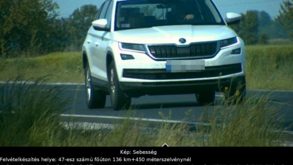 Összesen 133 gyorshajtót mértek be Békéscsabán és környékén. Forrás: police.hu