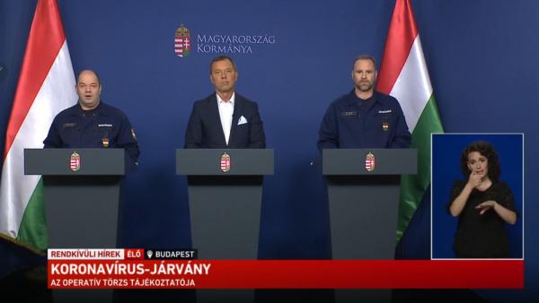 Az operatív törzs sajtótájékoztatója 2020.05.30.-án. Fotó: kormany.hu