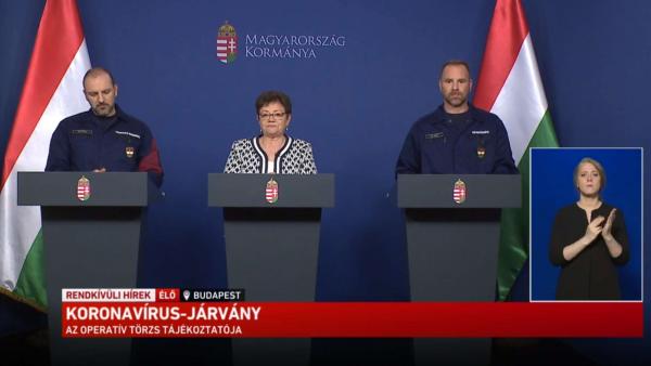 Az operatív törzs sajtótájékoztatója 2020.05.15-én. Forrás: kormany.hu