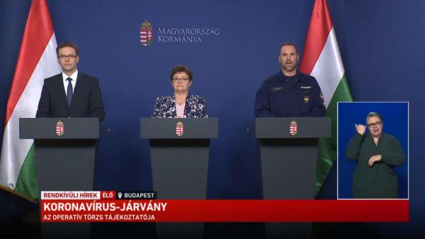Az operatív törzs sajtótájékoztatója 2020.05.22-én. Forrás: kormany.hu