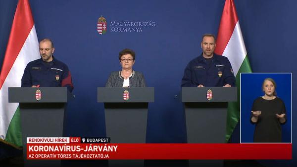 Az operatív törzs sajtótájékoztatója 2020.05.27.-én. Forrás: kormany.hu