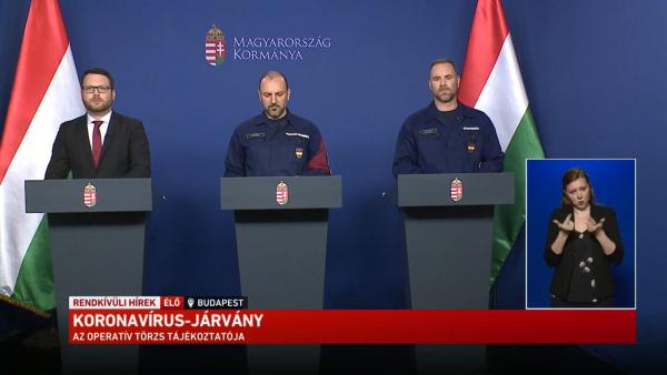 Az operatív törzs sajtótájékoztatója 2020.05.10.-én. Fotó: kormany.hu