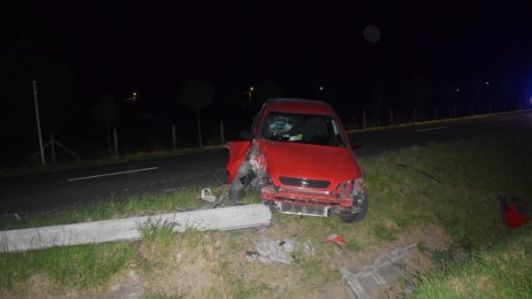 Baleset Füzesgyarmaton, 2020 májusában. Fotó: police.hu