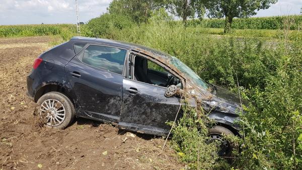 Baleset Kétegyháza külterületén 2020.07.26.-án. Fotó: police.hu