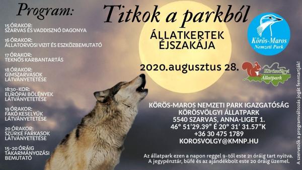 Forrás: Körös-Maros Nemzeti Park Igazgatóság