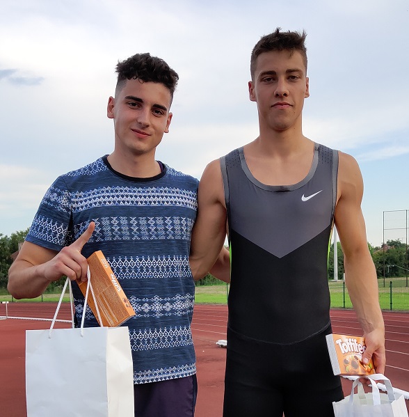 A két csabai sprinter: Nadj Levente (balra) és Steigerwald Ernő (Fotó: Kopp Békéscsabai Atlétikai Club)