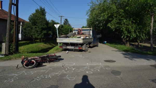 Baleset Dévaványán 2020.07.31.-én. Fotó: police.hu