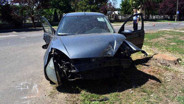 Baleset Magyarbánhegyesen (fotó: police.hu)