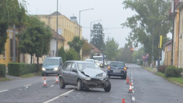 Baleset Békéscsabán 2020.09.29.-én. Fotó: police.hu