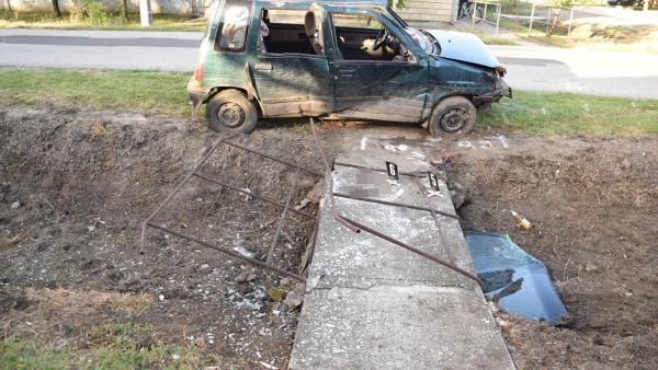 Baleset Kétegyházán 2020.09.01.-én. Fotó: police.hu