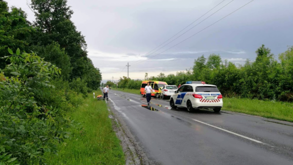Baleset Gyula és Sarkad között. (Fotó: Zsíros András)