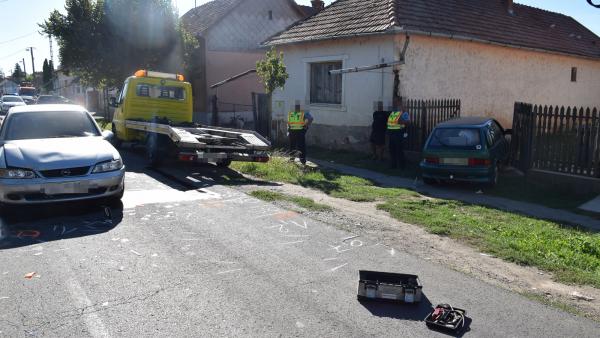 Baleset Sarkadon 2020.09.08.-án. Fotó: police.hu