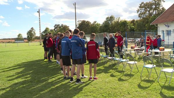 A Szabadkígyósi Szabadidő Sport Club focistái együtt teljesítették a távot a jó cél érdekében Fotó: Máthé Csongor