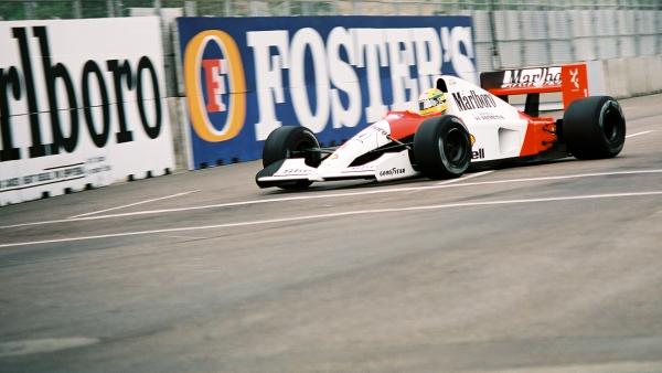 Ayrton Senna az 1991-es Amerikai nagydíjon – (Fotó: Wikipédia)