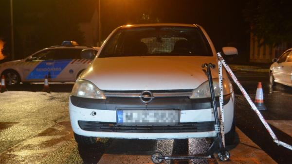 Baleset Békéscsabán 2020.10.01.-jén. Fotó: police.hu