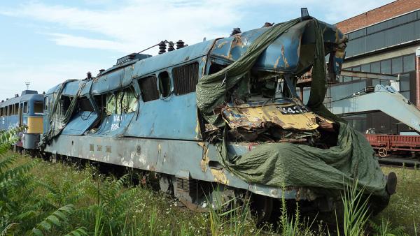 A mozdony, amelyet a baleset bekövetkeztekor Szlávik István vezetett – (Fotó: Pacsika Péter)