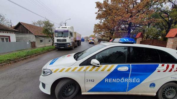 Baleset Vésztőn, 2020.11.10.-én. Fotó: behir.hu/Kovács Dénes