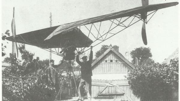 Ős Lajos és Fikker Károly helikoptere (Fotó: Közlekedési Múzeum)
