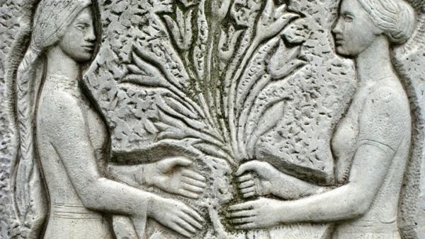 Penza és Békéscsaba testvéri barátságát jelképező emlékmű – Szabó Iván szobrászművész alkotása. Fotó: kozterkep.hu