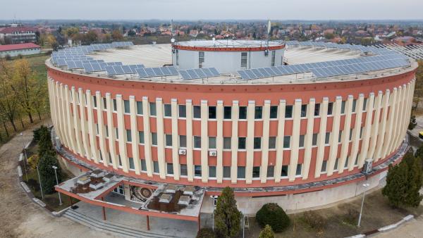 A Békéscsabai Városi Sportcsarnok ad otthont a torna magyarországi mérkőzéseinek (Fotó: MTI/Rosta Tibor)