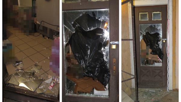 Téglával tört be egy férfi egy üzletbe Gyulán. Fotó: police.hu