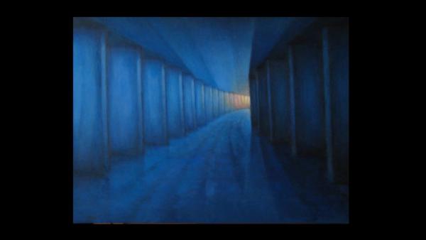 Sallai Lajos: Kék alagút (Forrás: facebook/Békéstáji Művészeti Társaság)