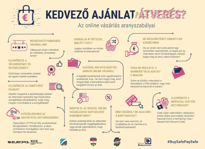 Kedvező ajánlat vagy átverés? Internetes vásárláshoz nyújt segítséget a rendőrség. Forrás: police.hu