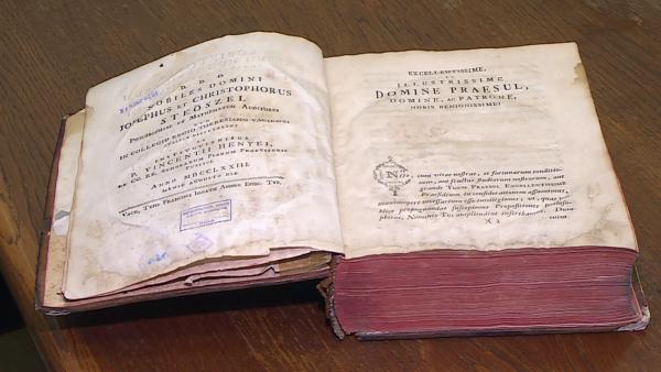 Könyvkülönlegesség került a gyulai Mogyoróssy Gyula könyvtárba. Fotó: 7.TV/Kovács Dénes