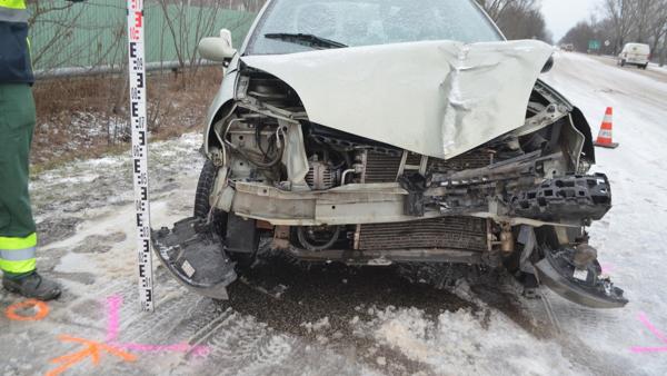 Baleset Szarvas mellett 2021.02.01.-jén. Forrás: police.hu