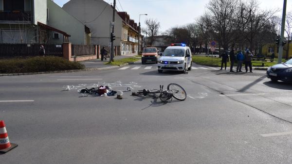 Baleset Orosházán, 2021.03.19.-én. Forrás: police.hu