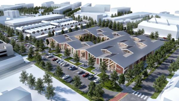 A tervek szerint így néz majd ki a megújult piac a parkolóházzal, térségi piaccal